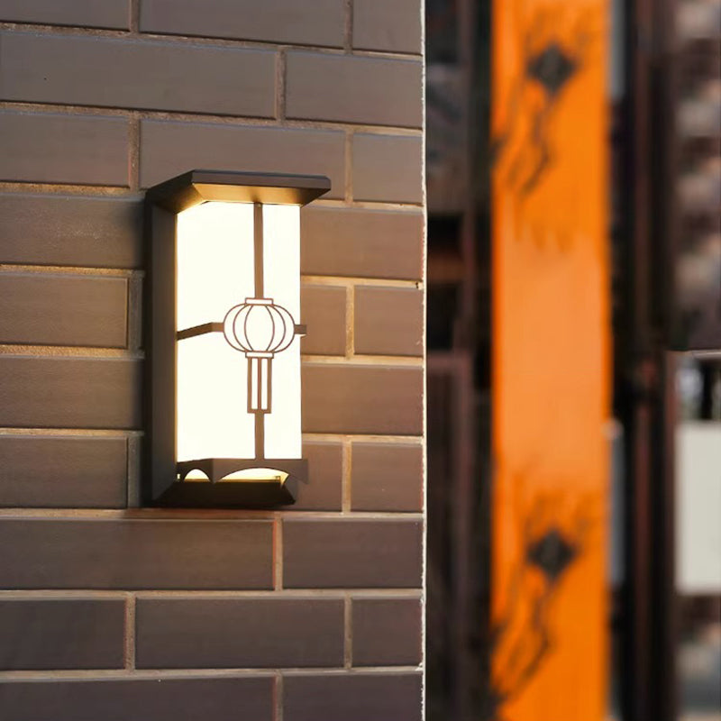 Modern Industrial Cuboid Aluminum Acrylic LED Waterproof Outdoor Wall Sconce Lamp For Outdoor Patio