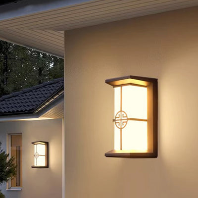 Modern Industrial Cuboid Aluminum Acrylic LED Waterproof Outdoor Wall Sconce Lamp For Outdoor Patio