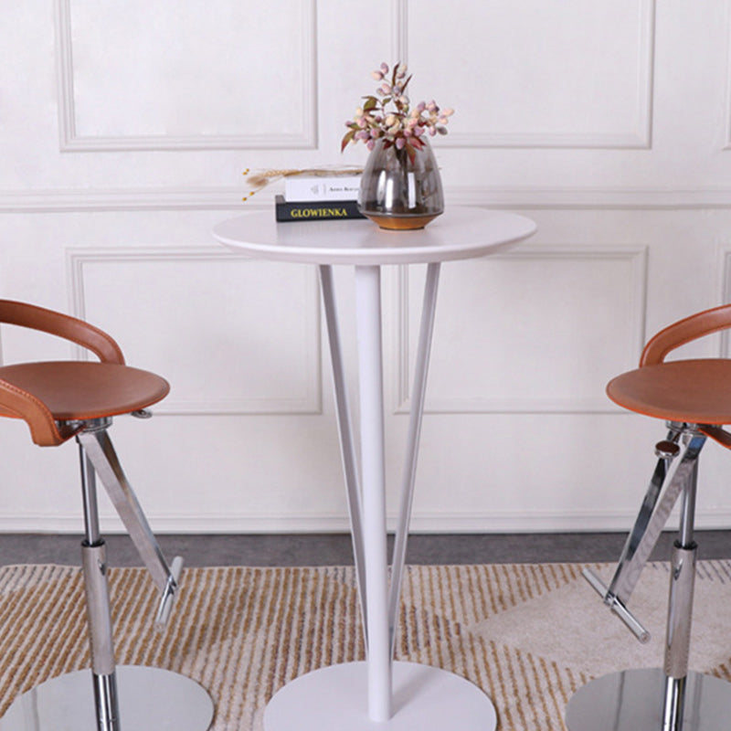 Modern Minimalist Round Iron Steel Plate Bar Table For Dining Room