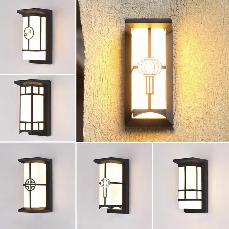 Modern Industrial Cuboid Aluminum Acrylic LED Waterproof Outdoor Wall Sconce Lamp For Outdoor Patio