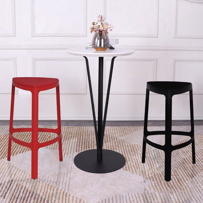 Modern Minimalist Round Iron Steel Plate Bar Table For Dining Room