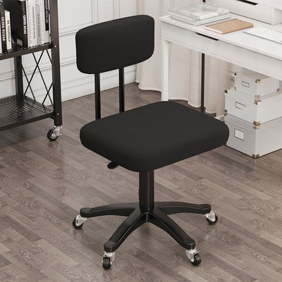 Modern Minimalist Rectangular Fabric Plastic Aluminum Alloy Steel Desk Chair Backrest Armless For Home Office