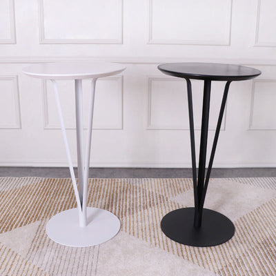 Modern Minimalist Round Iron Steel Plate Bar Table For Dining Room