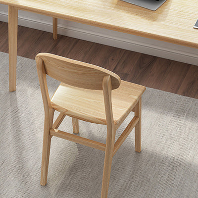 Contemporary Nordic Wood Sponge Square Elliptical Dining Chair Backrest For Dining Room