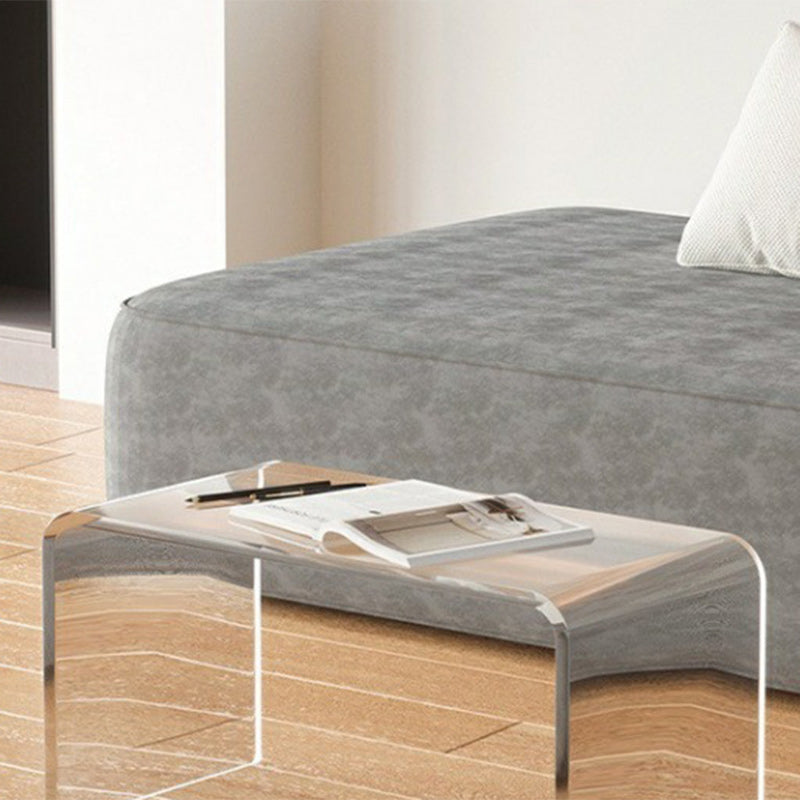 Modern Minimalist Rectangular Acrylic Side Table For Living Room