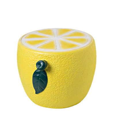 Modern Art Deco Lemon Leaf Round Plastic Chair Backless Armless For Bedroom