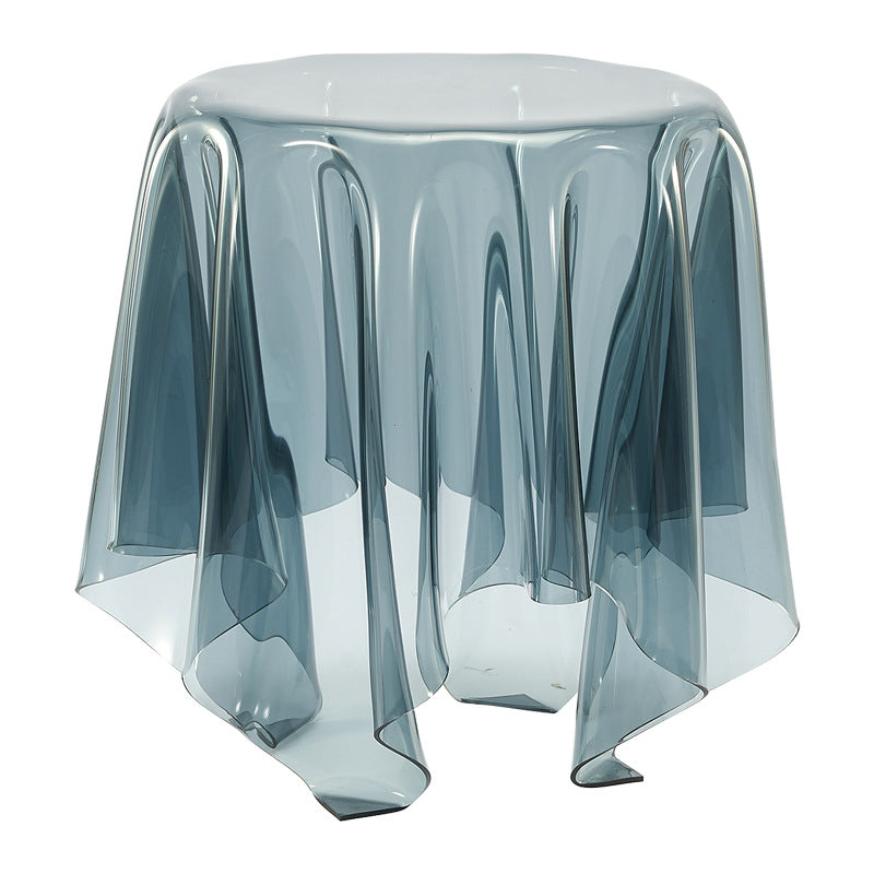 Contemporary Scandinavian Round Tablecloth Acrylic End Table For Living Room