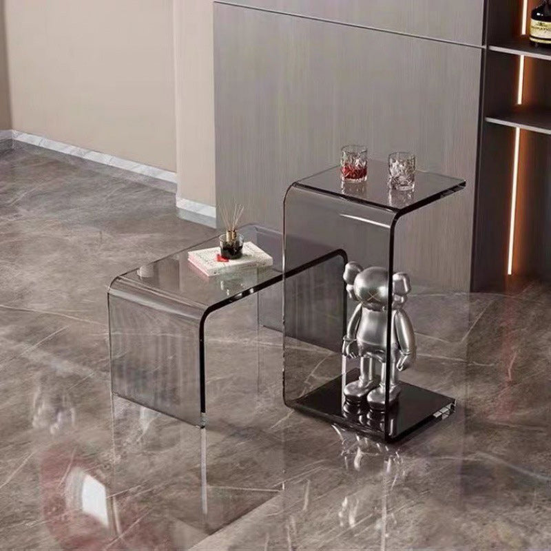 Modern Minimalist Rectangular Acrylic Side Table For Living Room