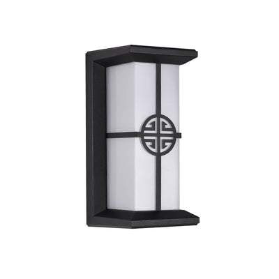 Modern Industrial Cuboid Aluminum Acrylic LED Waterproof Outdoor Wall Sconce Lamp For Outdoor Patio