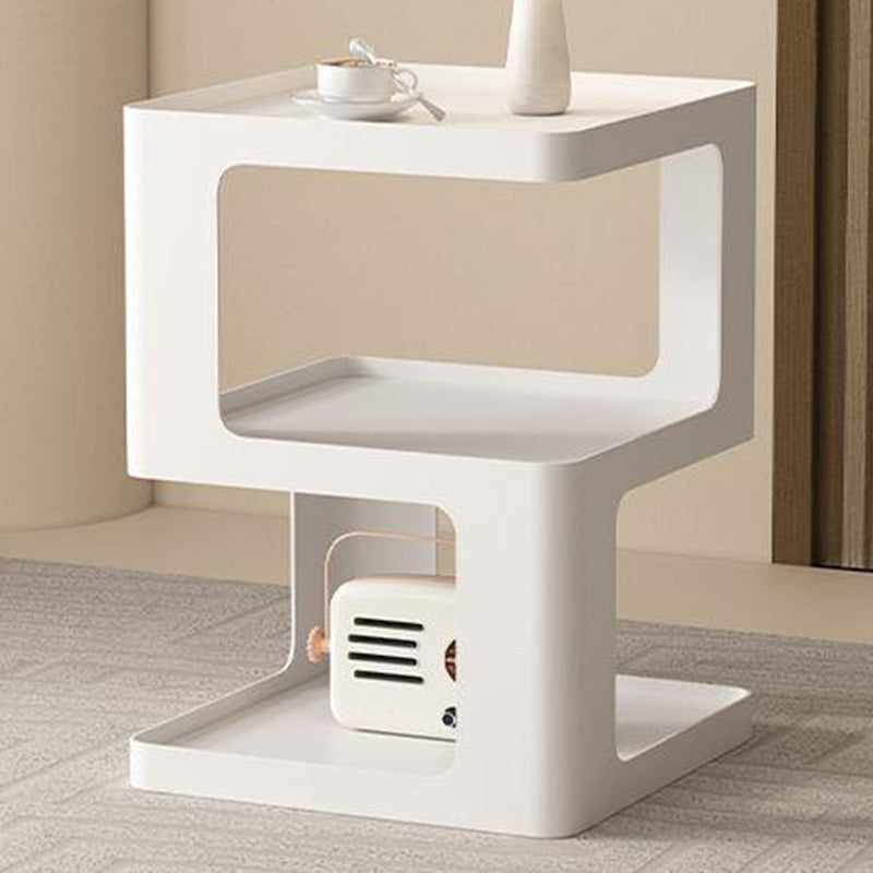 Modern Minimalist Square Iron Side Table 3-Tier For Living Room