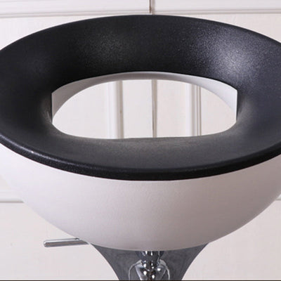 Modern Simplicity Iron ABS Round Bowl Hollowed Bar Stool Footrest Swivel For Kitchen