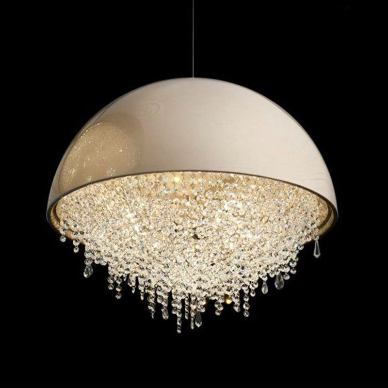 Modern Luxury Round Crystal Iron 3/4/5/6-Light Chandelier For Living Room