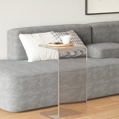 Modern Minimalist Rectangular Acrylic Side Table For Living Room