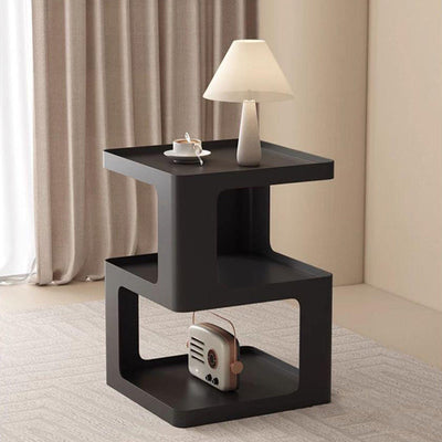 Modern Minimalist Square Iron Side Table 3-Tier For Living Room