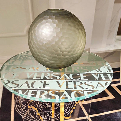 Modern Luxury Round Acrylic End Table 1-Tier For Living Room