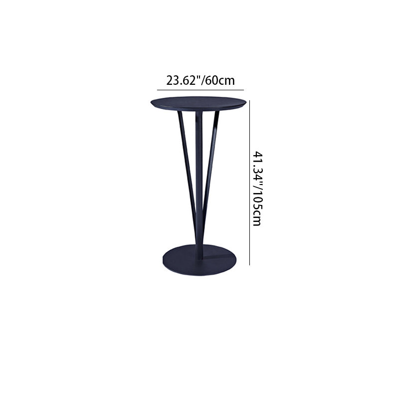 Modern Minimalist Round Iron Steel Plate Bar Table For Dining Room