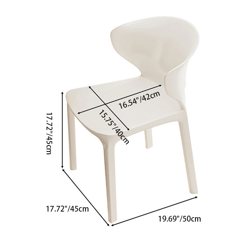 Contemporary Scandinavian PP Plastic Velvet Square Ergonomivally Design Stackable Dining Chair Backrest For Dining Room