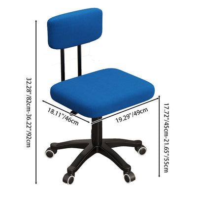 Modern Minimalist Rectangular Fabric Plastic Aluminum Alloy Steel Desk Chair Backrest Armless For Home Office