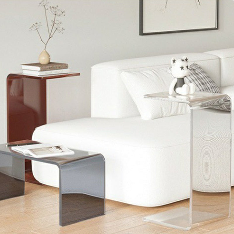 Modern Minimalist Rectangular Acrylic Side Table For Living Room