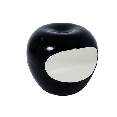 Modern Art Deco Apple Round Resin Chair Backless Armless For Bedroom