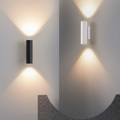 Modern Minimalist Cylinder Iron Aluminum LED Wall Sconce Lamp For Bedroom