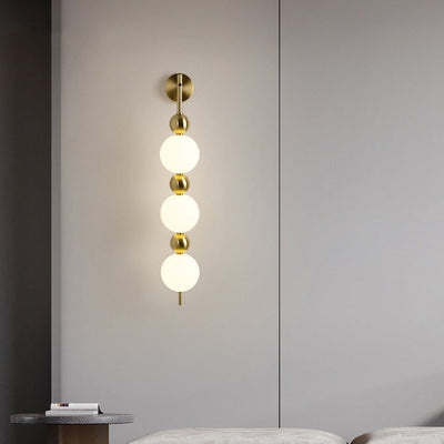 Modern Minimalist Round Ball String Aluminum Plastic LED Wall Sconce Lamp For Bedroom