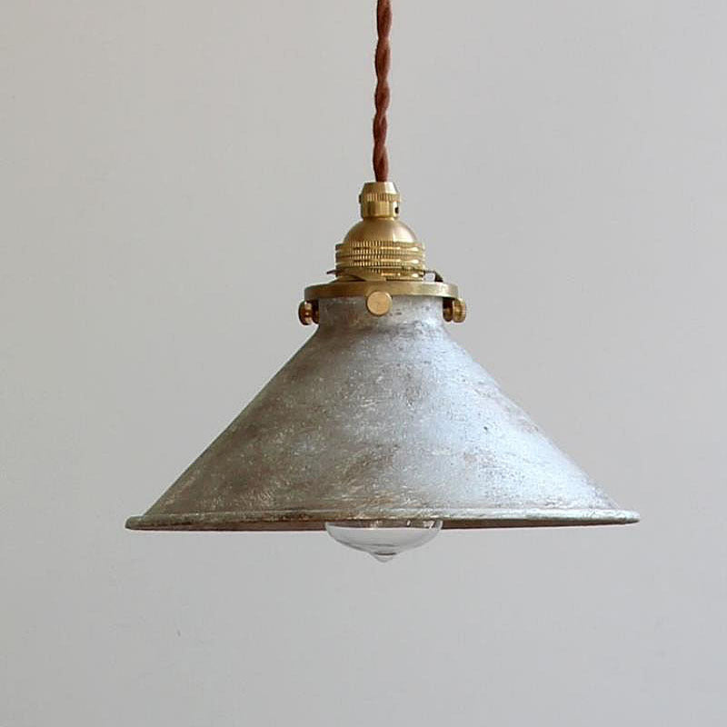 Contemporary Industrial Cone Iron Copper 1-Light Pendant Light For Living Room