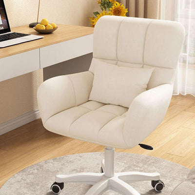 Contemporary Nordic Square Velvet Upholstered Swivel Desk Chair Height Adjustable Backrest Armrest For Home Office