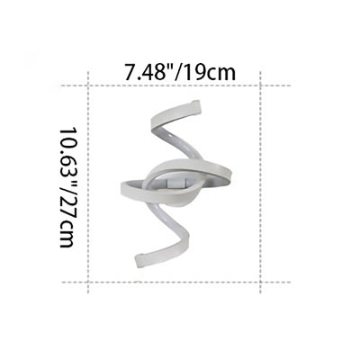مصباح حائط LED من الأكريليك والألمنيوم بتصميم موجة إبداعية عصرية لغرفة المعيشة 