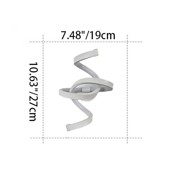 مصباح حائط LED من الأكريليك والألمنيوم بتصميم موجة إبداعية عصرية لغرفة المعيشة 