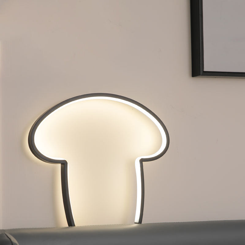 Contemporary Creative Line Mushroom Aluminum Silicone USB LED Table Lamp For Bedroom