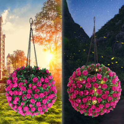 Contemporary Creative Waterproof Solar Flower Globe Plastic LED Outdoor Light For Garden