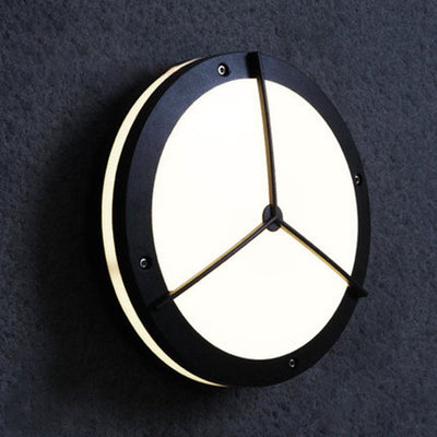 Modern Minimalist Waterproof Aluminum Acrylic Circle Round LED Outdoor Wall Light For Garden