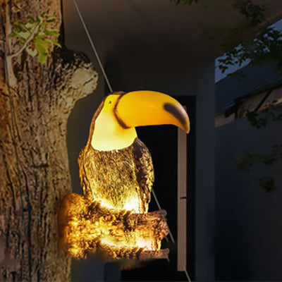 Lumières décoratives solaires de paysage extérieur de LED imperméables de fibre de verre de résine d'oiseaux 