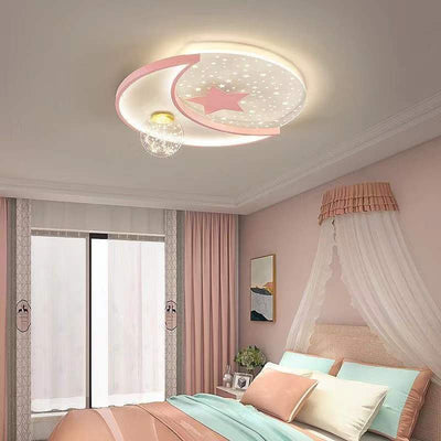 Contemporary Creative Acrylic Starry Sky LED Flush Mount Ceiling Light For Living Room