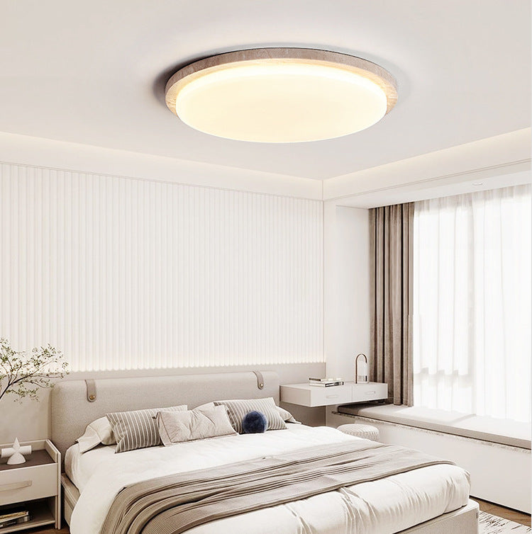 Modern Minimalist Round Steel LED Flush Mount Ceiling Light For Bedroom