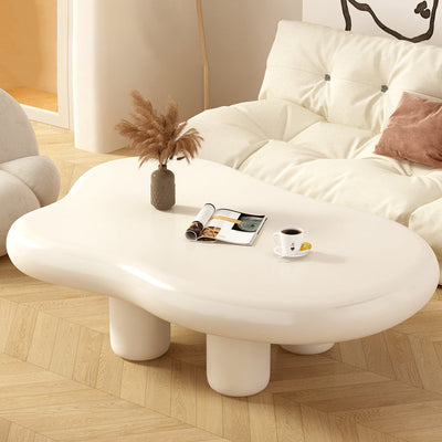 Modern Minimalist Cream Clouds Density Board Coffee Table For Living Room