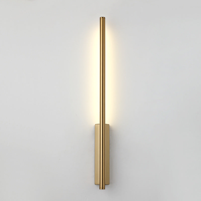 Modern Minimalist Strip Copper PC LED Wall Sconce Lamp For Living Room