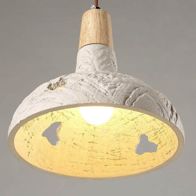 Traditional Rustic Vintage Concrete Discs 1-Light Pendant Light For Bedroom