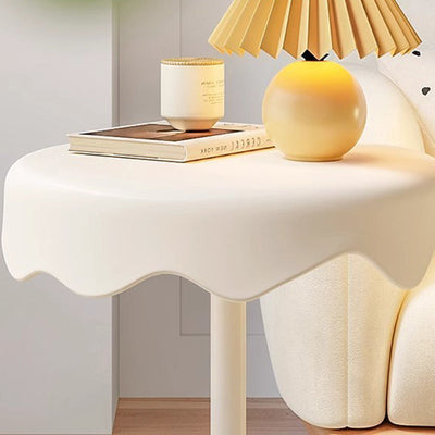 Contemporary Creative Round Ice Cream Shape PP Plastic Carbon Steel End Table For Living Room