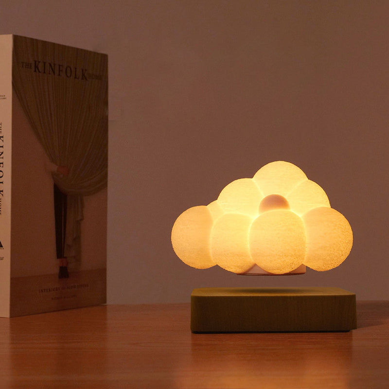 Lampe de table LED Maglev Cloud en plastique créative et moderne 