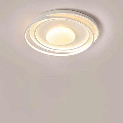 Modern Minimalist Round Iron Acrylic LED Flush Mount Ceiling Light For Living Room