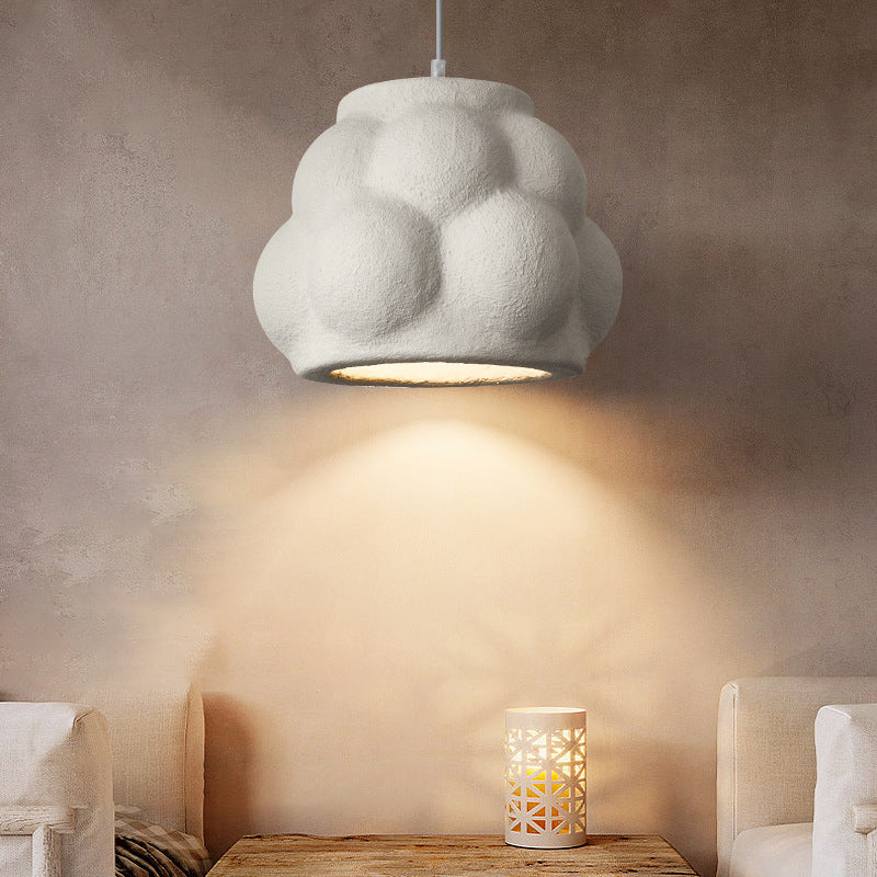 Traditional Japanese Imitation Water Drop Bubble Shape Micro-cement 1-Light Pendant Light For Living Room