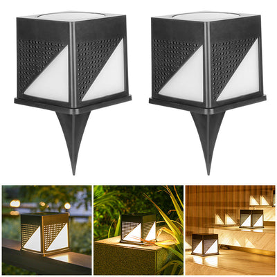 Modern Minimalist Solar Waterproof Square ABS PC LED Ground Plug Outdoor Light For Garden