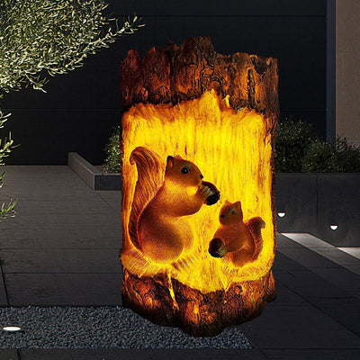 Solar Modern Creative Resin Squirrel Eagle Decoration LED Outdoor Landscape Light