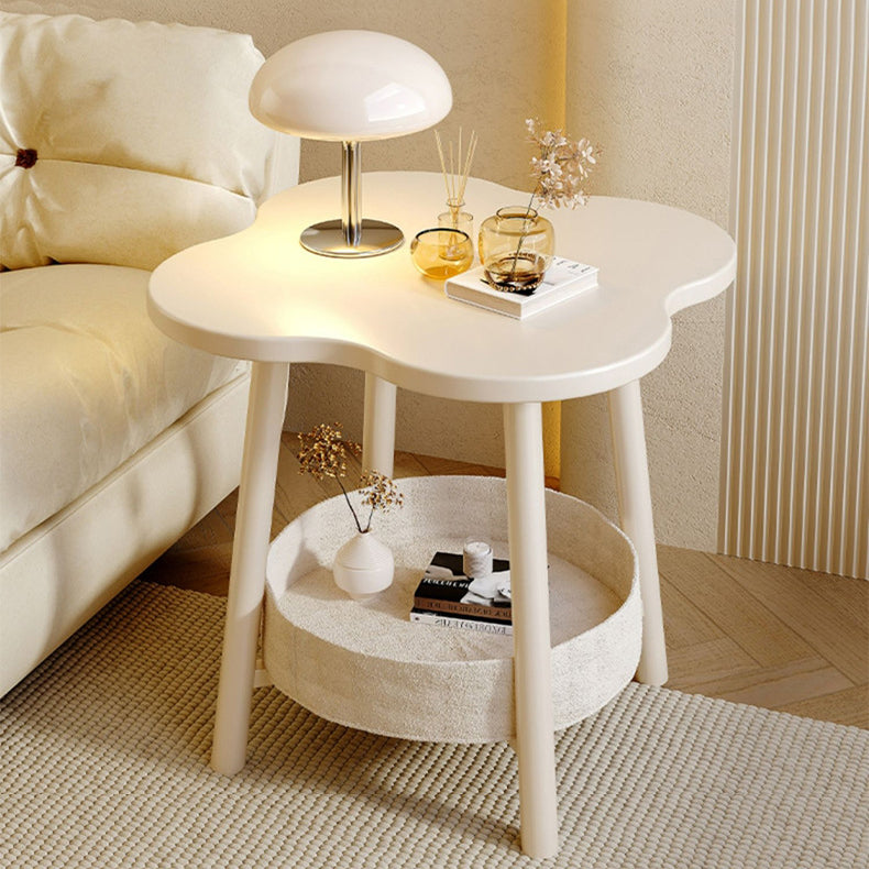 Modern Minimalist Flower Steel End Table 2-Tier For Living Room