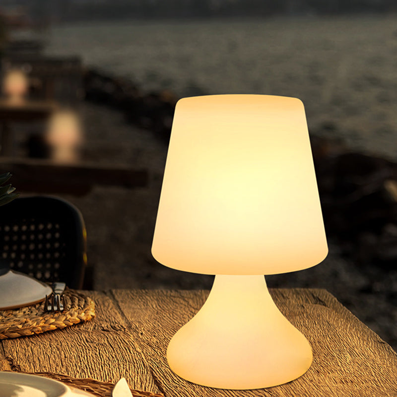 Modern Minimalist PE Cup Shape USB LED Table Lamp Night Light For Outdoor Patio