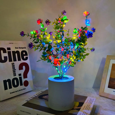 Modern Minimalist Plastic Flower Lotus LED Table Lamp For Living Room
