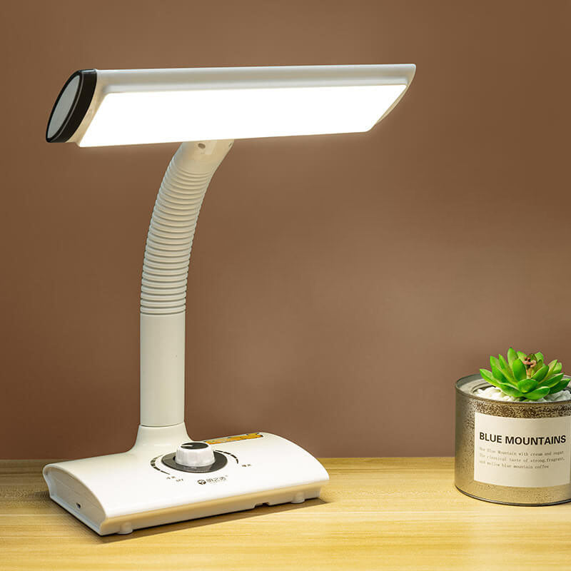 Modern White Study Reading USB Rechargeable LED Table Lamp