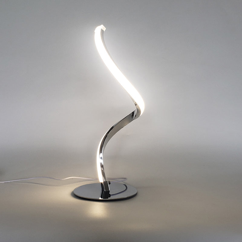 Modern Minimalist Iron Aluminum PVC Line LED Table Lamp For Study